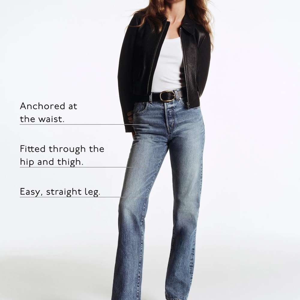 Madewell Longline Straight Jeans NWT - Picture 4 of 9